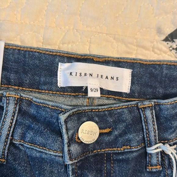 RISEN JEANS HIGH RISE WIDE LEG DISTRESSED Style RDP5031 SIZE 9 - Picture 4 of 4